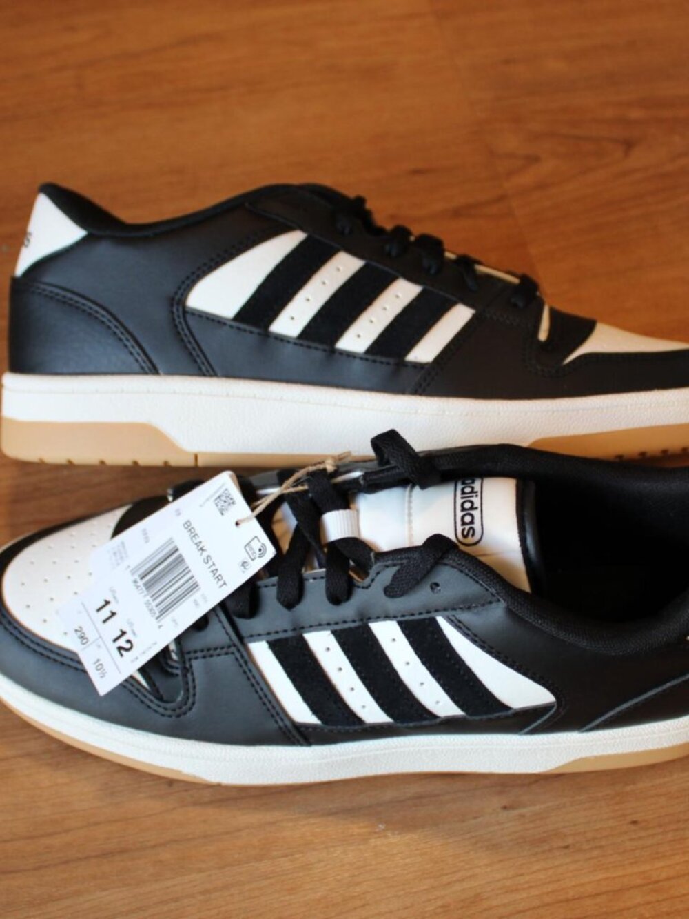 Men's Adidas Break Start Shoes, NWT, Black & White, Size 11